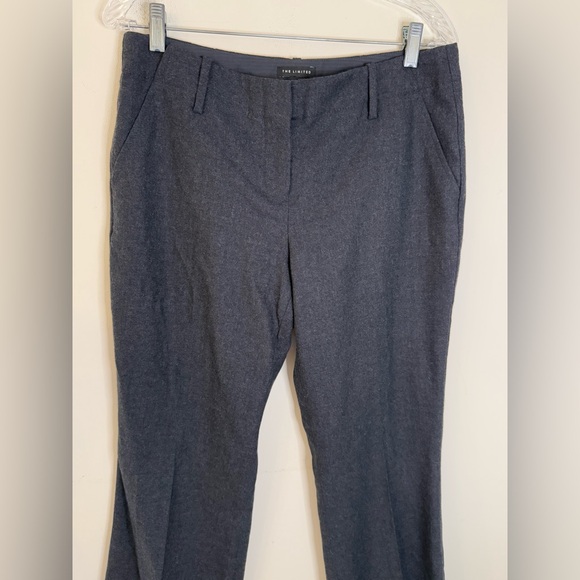 The Limited Cassidy Fit charcoal gray wool dress trousers lined pockets zip SZ 8 - Picture 2 of 13